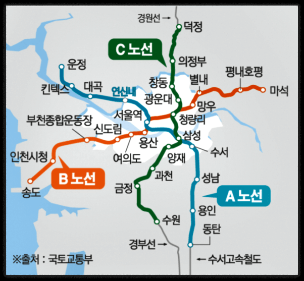 GTX A 노선 시간표 요금 할인