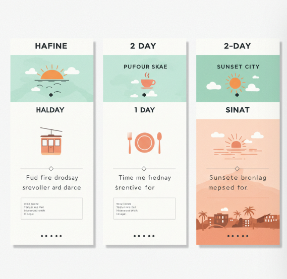 여행 일정표(반나절&middot;1일&middot;2일)