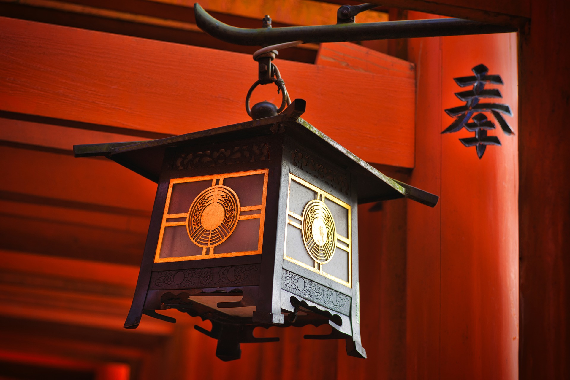 일본의 전통등 느낌의 사진