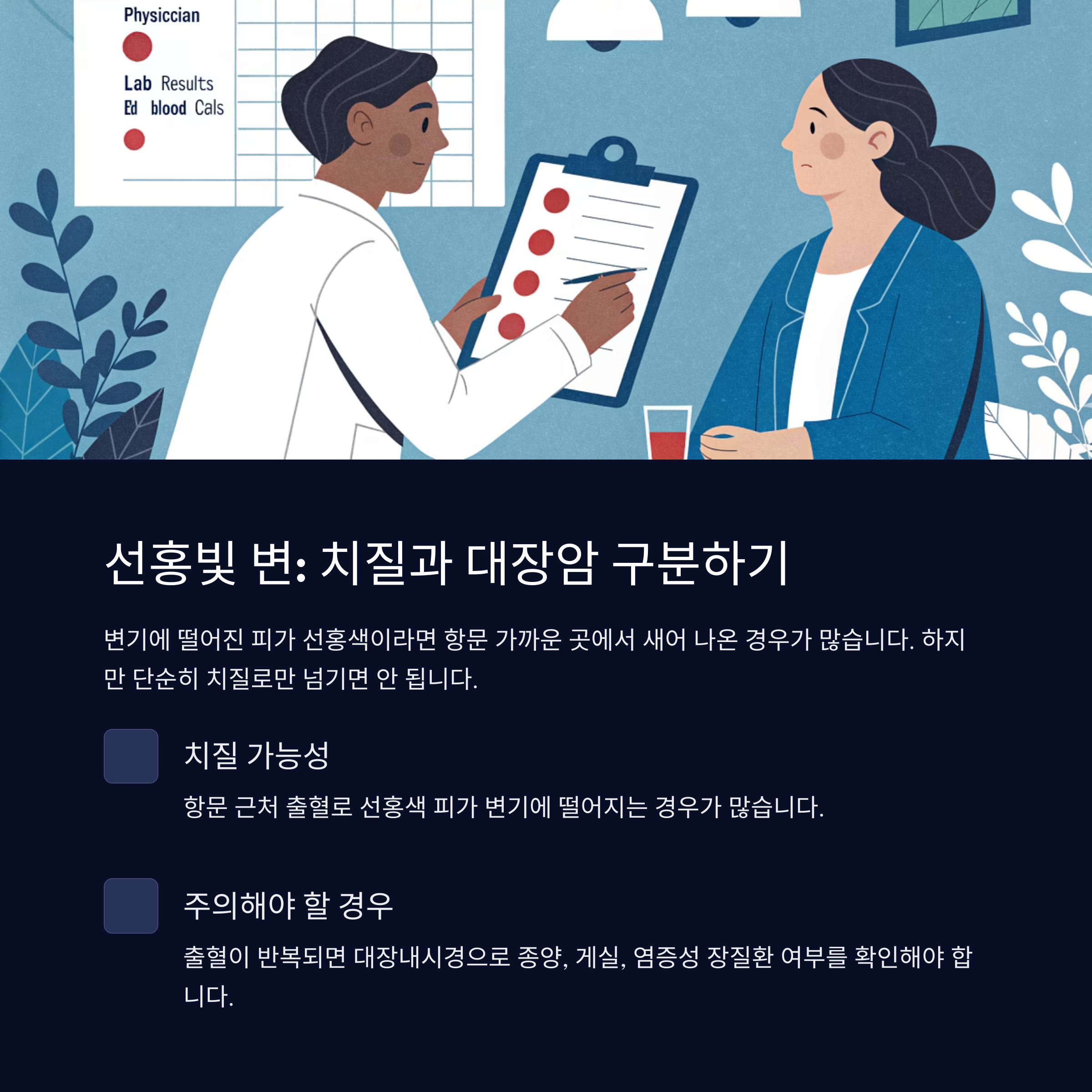 선홍변 치질대장암
