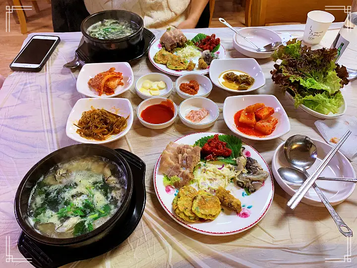 속초 가게 굴보쌈 생굴회무침 굴국밥 굴전 굴튀김 뭉쳐야 즐겁다 아빠들의 슬램덩크 맛집 추천