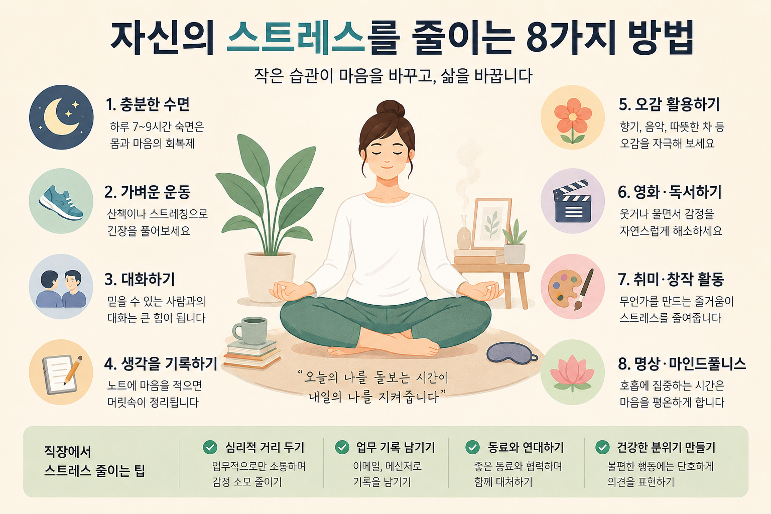 자신의 스트레스를 줄이는 방법