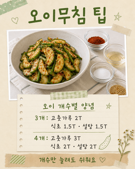 오이무침 황금레시피