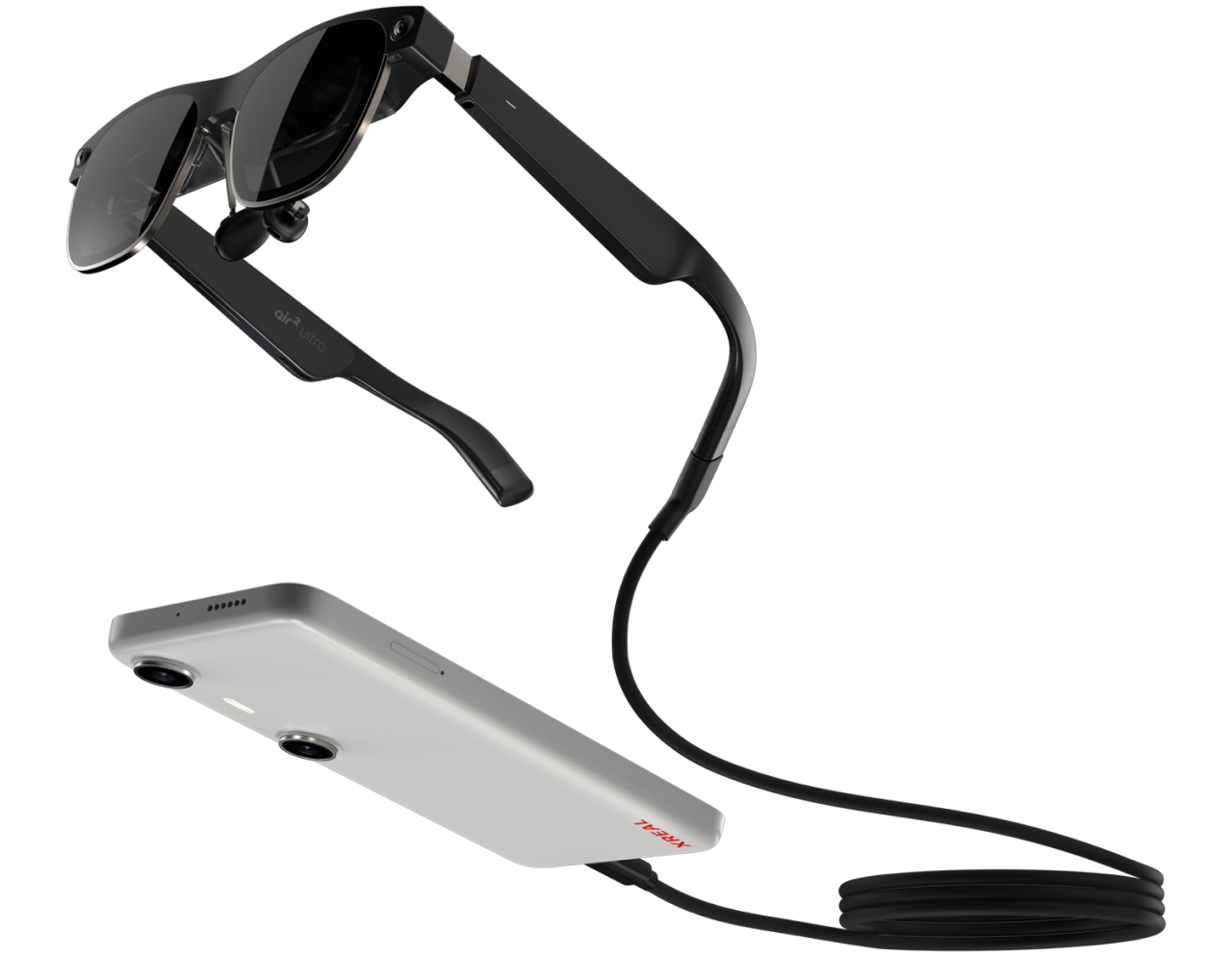 Xreal air 2 Ultra 스마트 안경과 Beam Pro 단말기