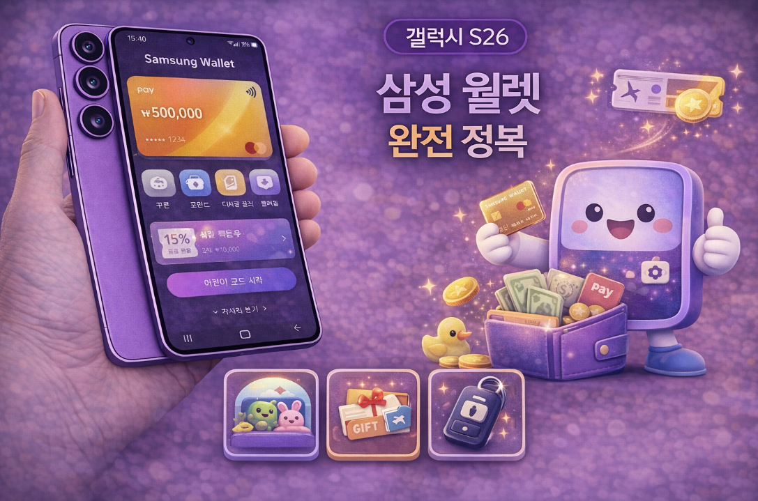 갤럭시 S26 삼성 월렛 설정하고 사용하는 방법 설명 이미지