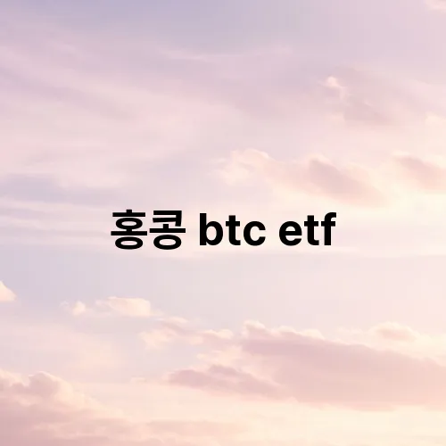 홍콩 btc etf