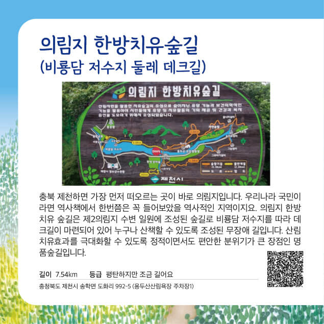 몸과 마음이 쉬어가는 숲길, 의림지 한방치유숲길 완벽 가이드!