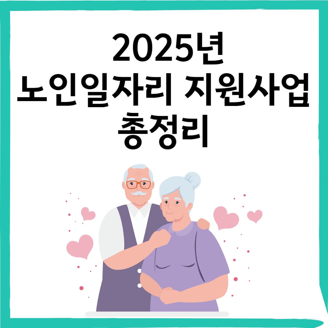 2025년 노인일자리 및 사회활동 지원사업 총정리