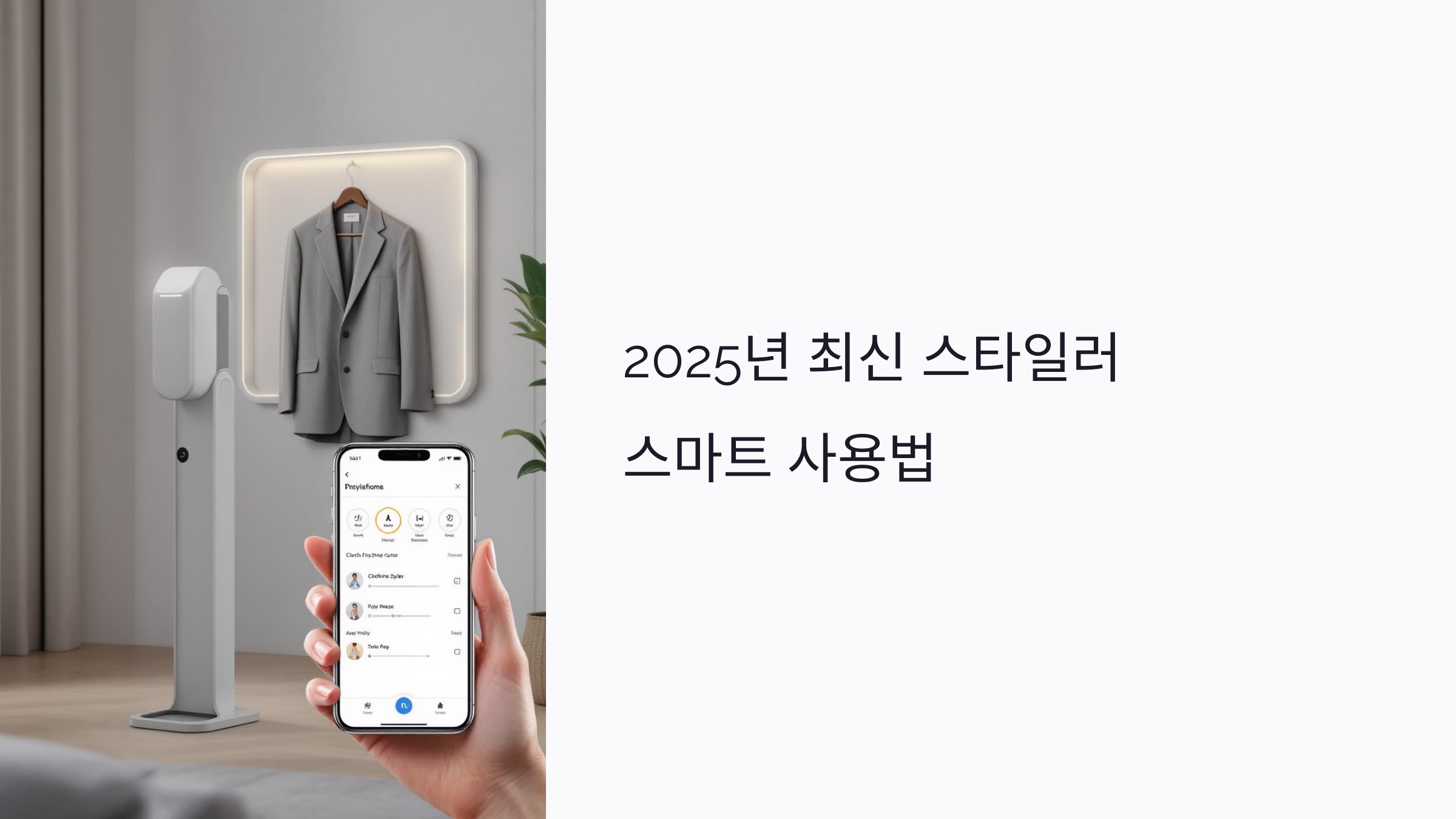 2025년 최신 스타일러 스마트 사용법: 스마트폰 연동부터 AI 프로그램까지