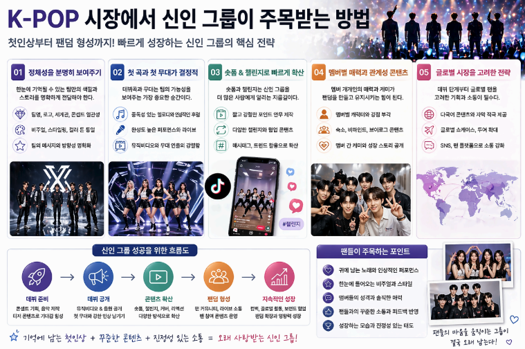 K-POP 신인 그룹 주목받는 법