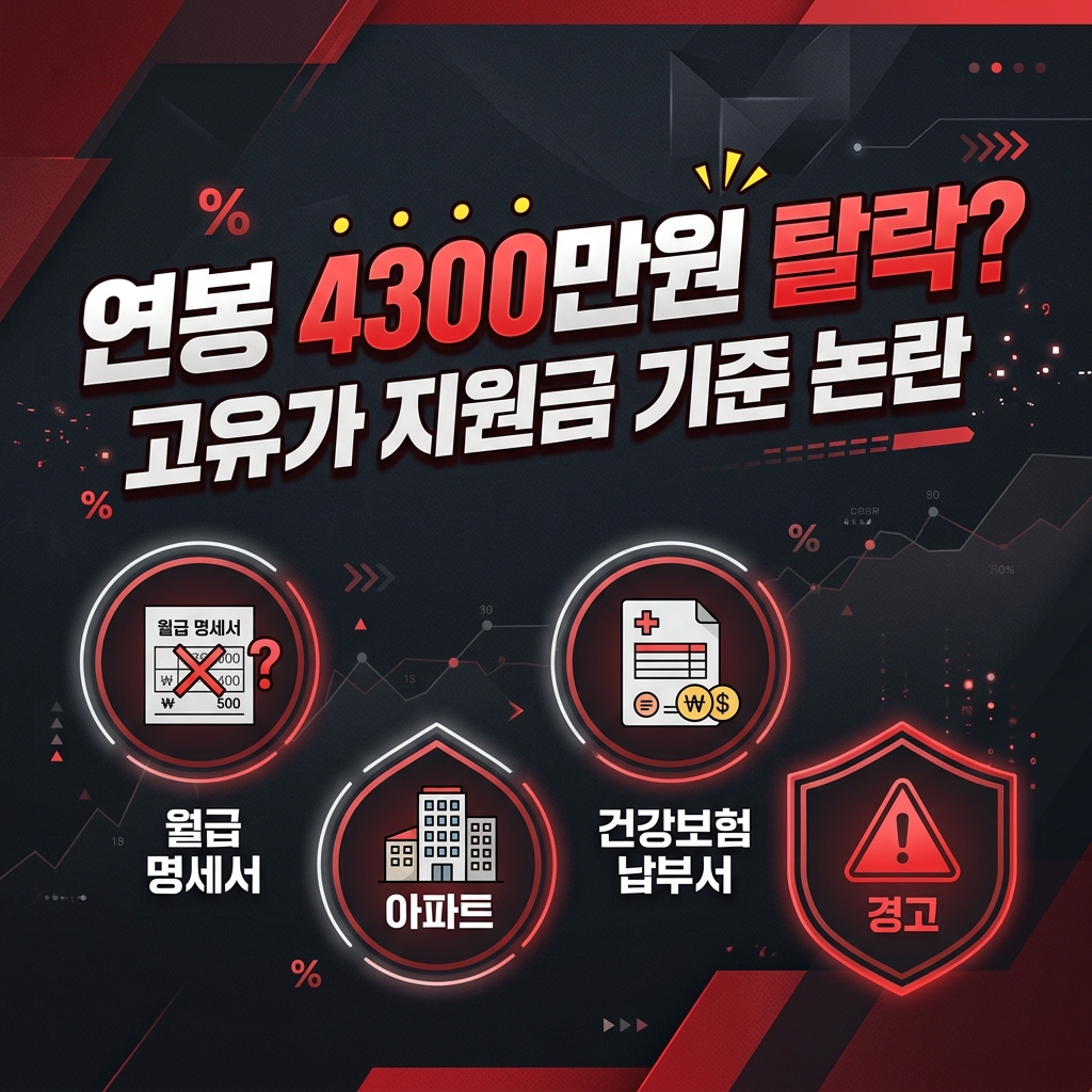 고유가 지원금 대상 탈락 이유와 건강보험료 기준