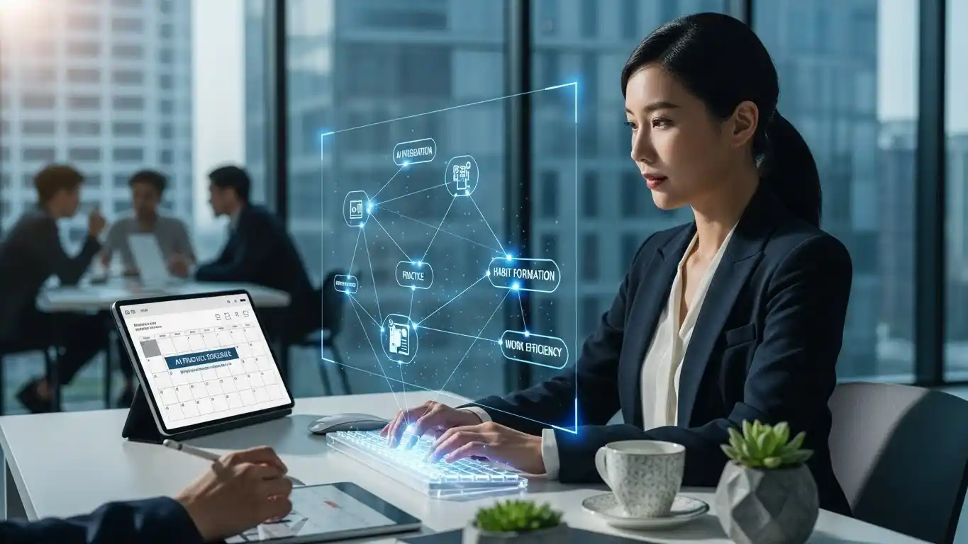 <img src="ai_practice_habit_work_efficiency_integration.webp" alt="AI 활용을 실천과 습관화로 연결해 업무 효율과 협업을 일상에 통합하는 과정을 표현한 이미지 입니다">