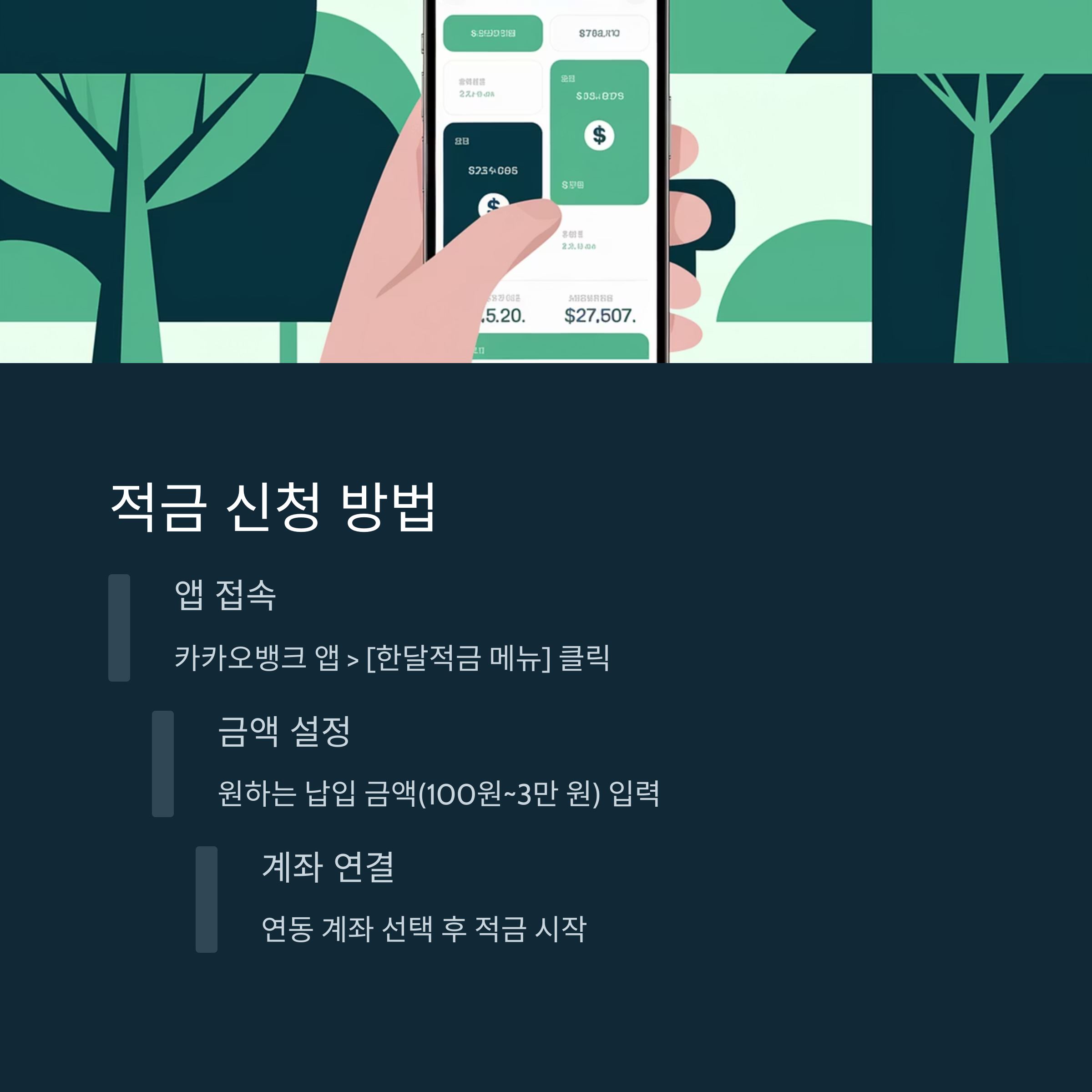 카카오뱅크 한달적금 신청방법과 금리혜택