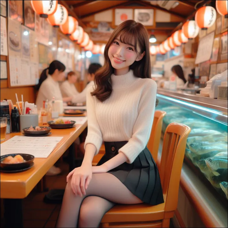 후쿠오카 캐널시티 맛집에서 식사 중인 여행자