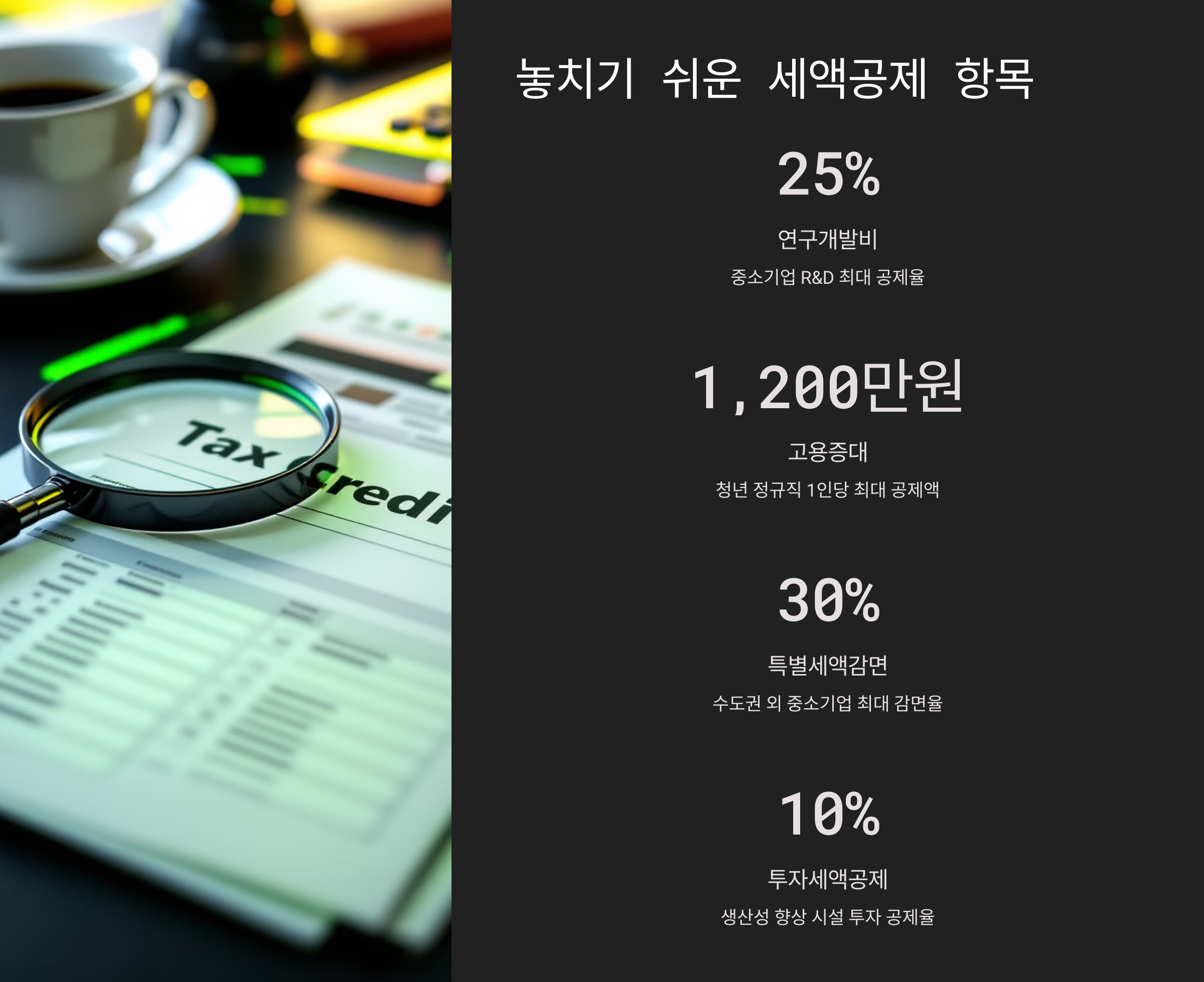 놓치기 쉬운 세액공제 항목