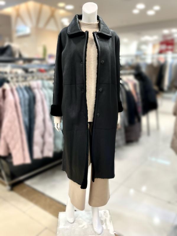 트리아나 소고 양가죽 리버시블 롱 무스탕 코트 TF4FA11