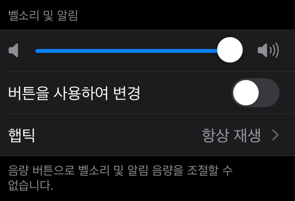 벨소리 및 알림