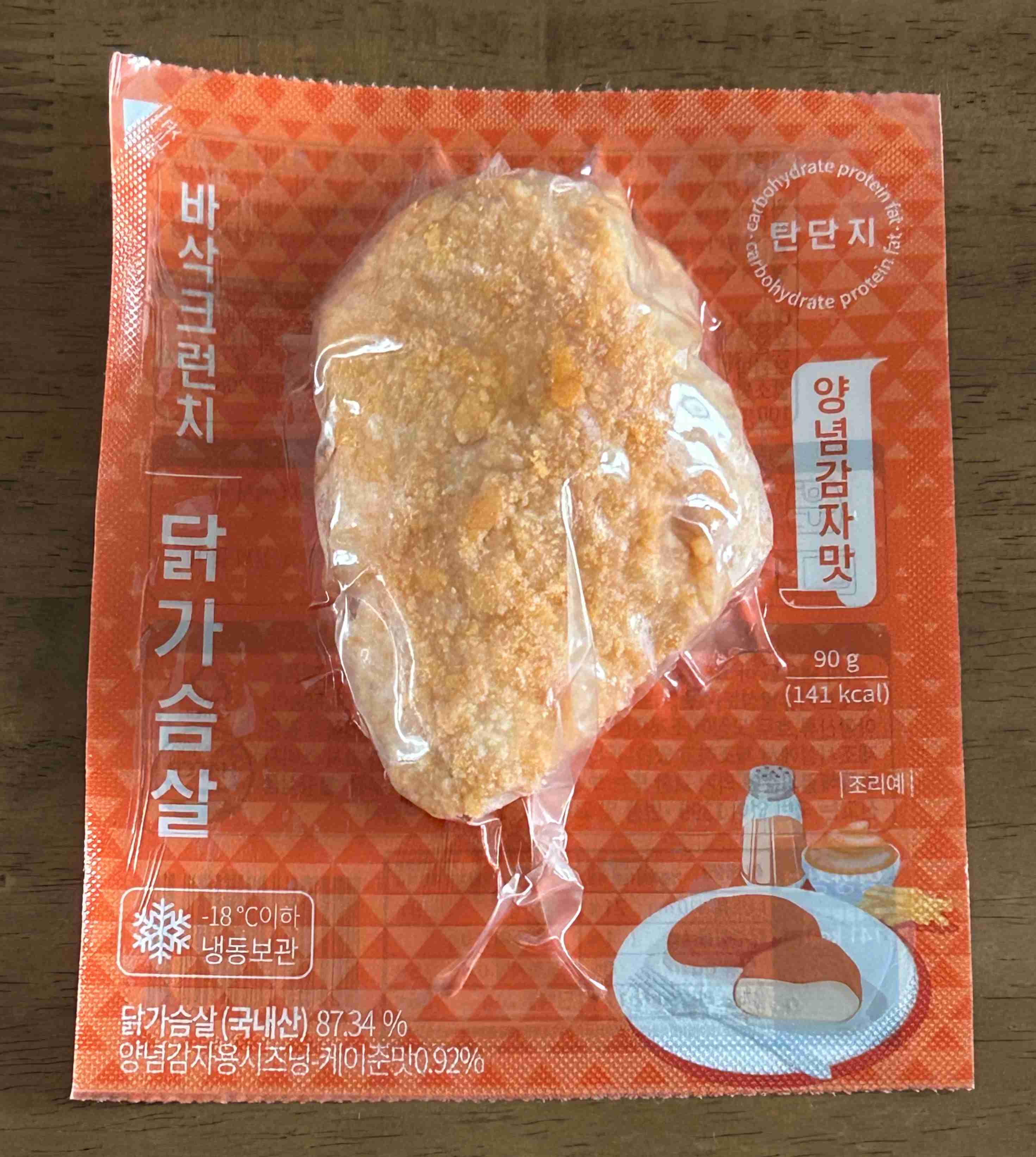 탄단지 바삭크런치 닭가슴살 양념감자맛 포장지