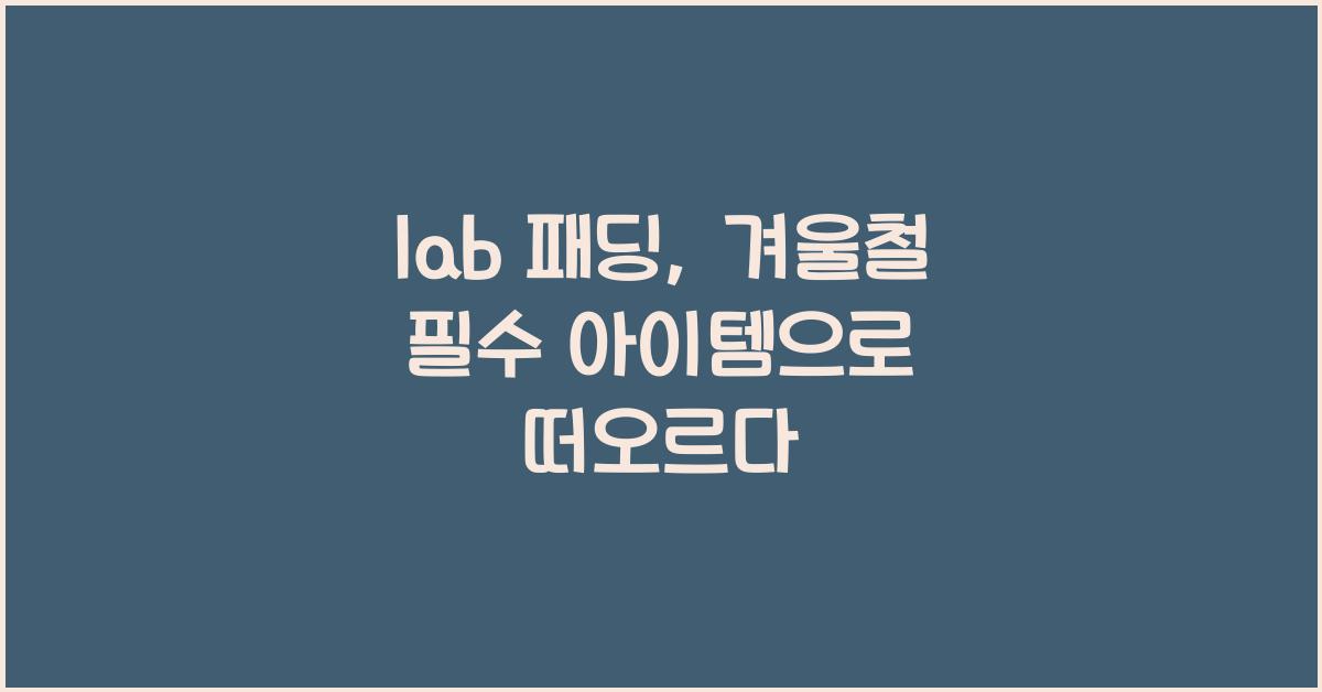 lab 패딩