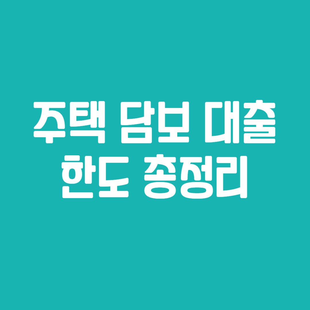 주택 담보 대출 한도