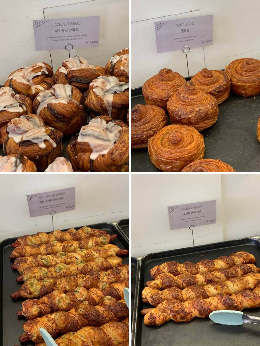각종 빵들 종류 및 가격