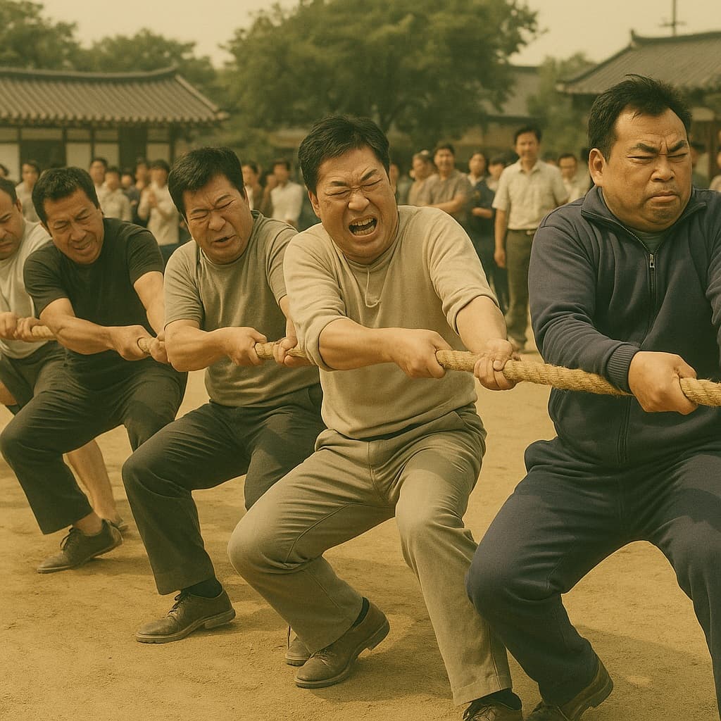 줄다리기 온 마을이 하나되는 순간