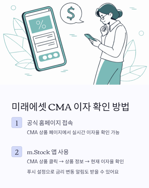 미래에셋 cma 이자 확인 방법