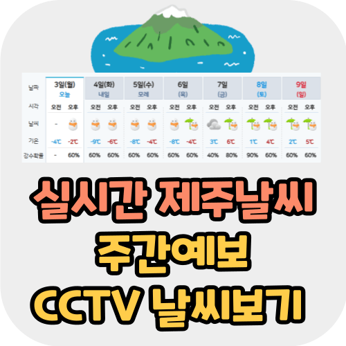 실시간 제주도 제주날씨 주간예보