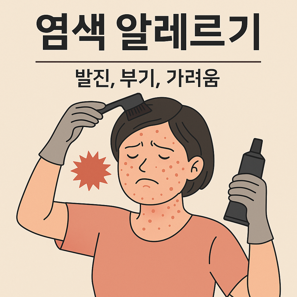 염색 알러지 반응 사진