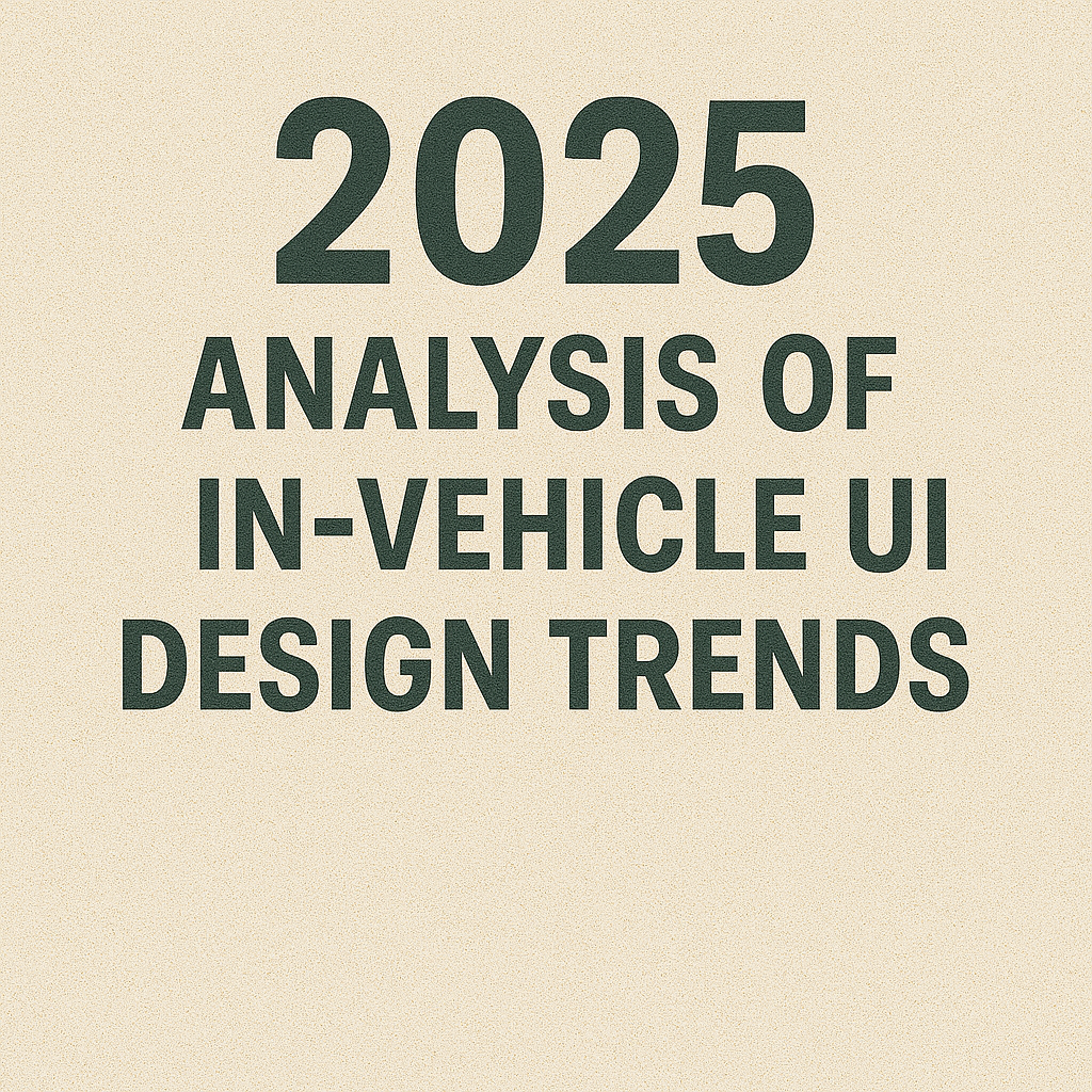 2025년 차량 내 사용자 인터페이스 디자인 트렌드 분석