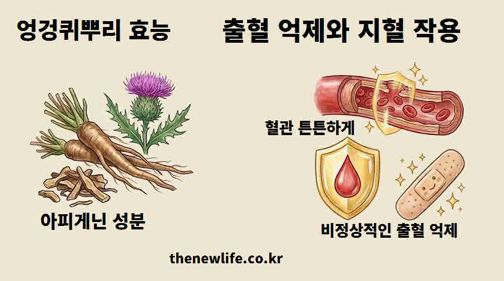 엉겅퀴뿌리 효능 출혈 억제 지혈 작용