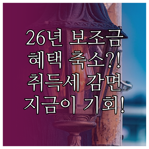 2026년 전기차 보조금과 취득세 감..
