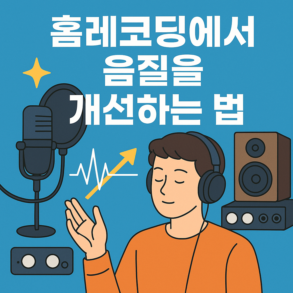 홈레코딩에서 음질을 개선하는 법 사진