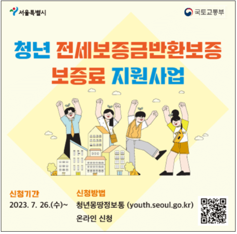 쳥년 전세보증금반환보증 보증료 지원사업