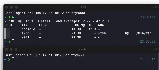터미널-w명령어-실행