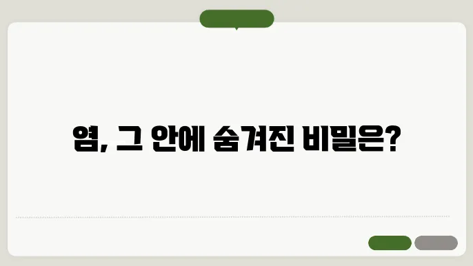 염의 원인