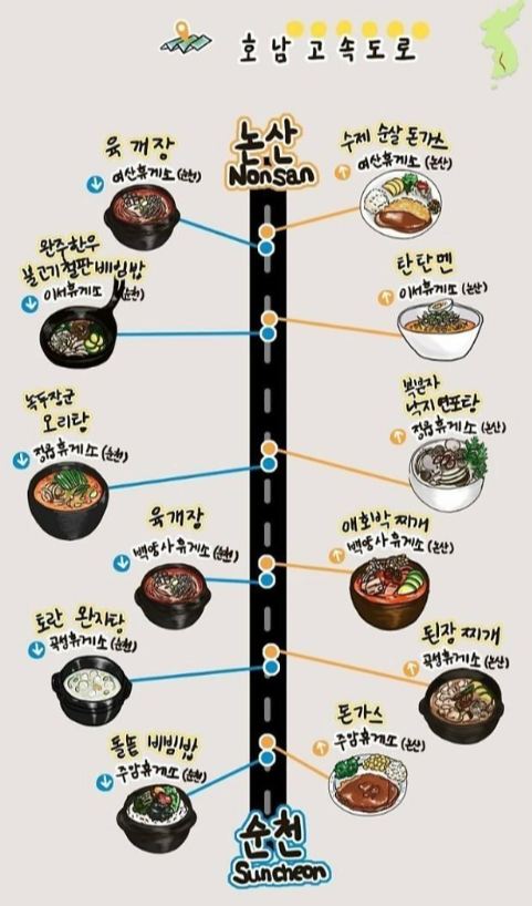 호남고속도로 휴게소 추천음식