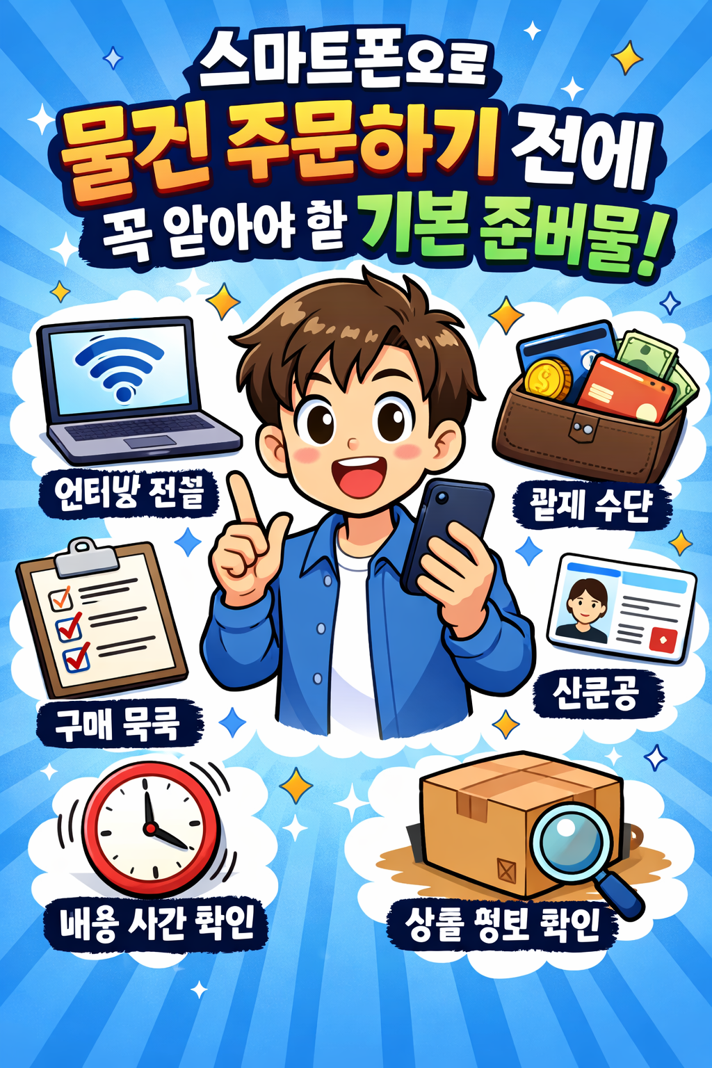 스마트폰으로 물건 주문하기 전에 꼭 알아야 할 기본 준비물