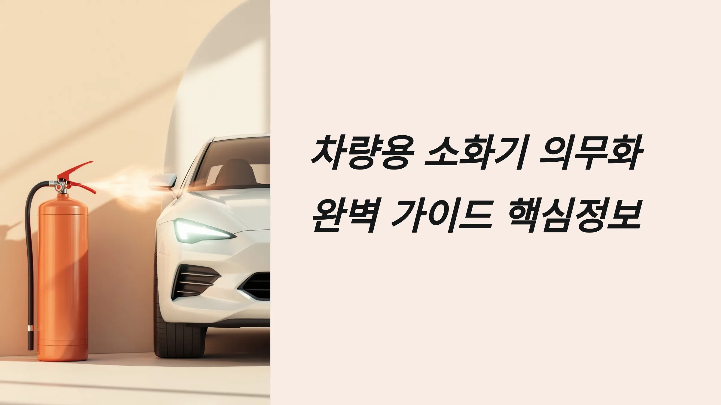 차량용 소화기 의무화, 소화기 설치위치, 소화기 설치 대상차량, 자동차겸용 소화기