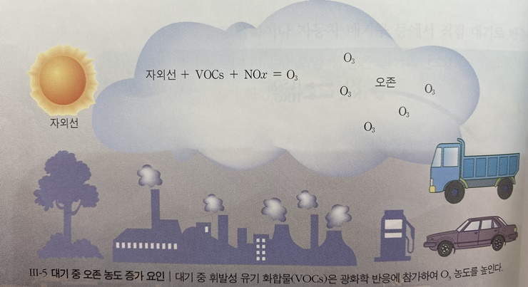 대기 중 오존 농도 증가 요인