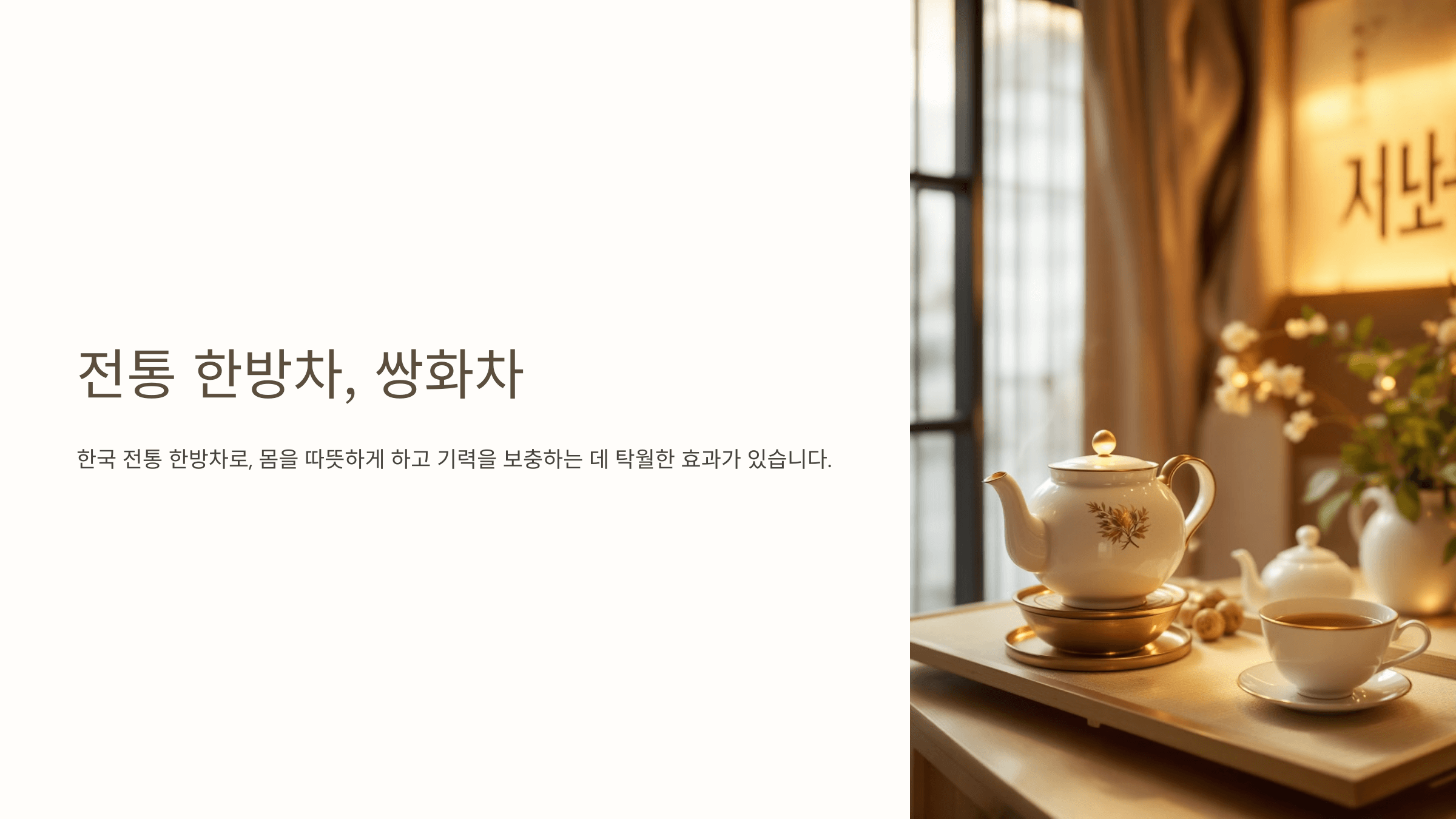 쌍화차 사진입니다.