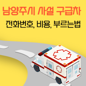 남양주시 사설 민간 구급차 전화번호 비용 부르는 법