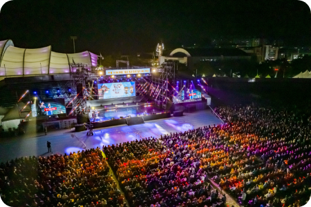 콘서트장을 찍은 항공사진