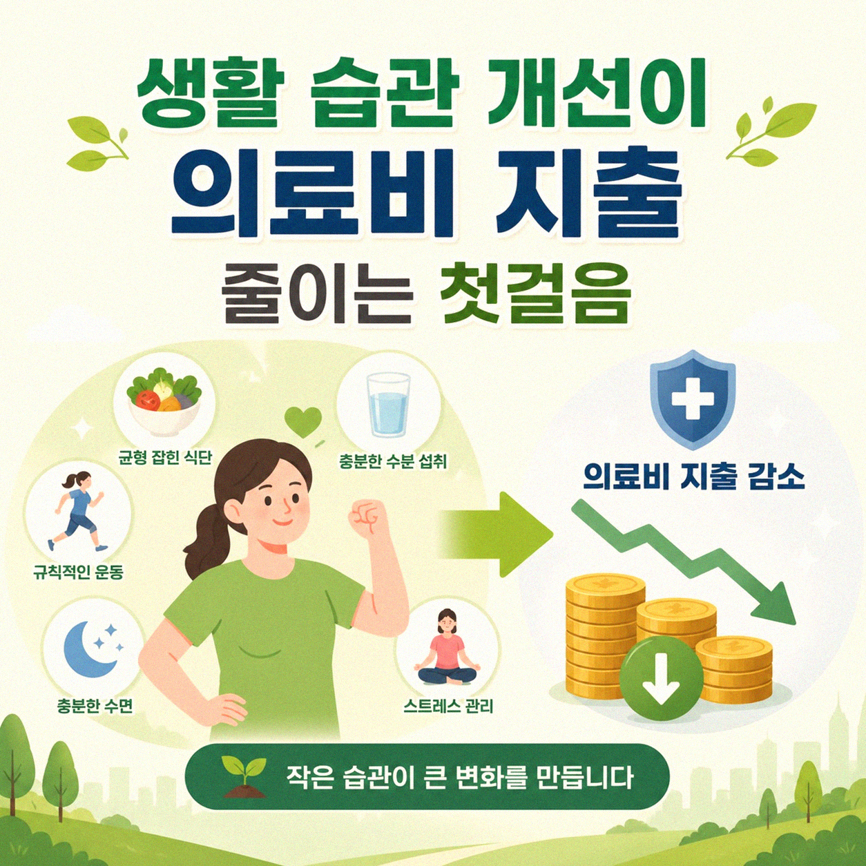 건강하게 사는 것이 병원비 덜 나오는 이유