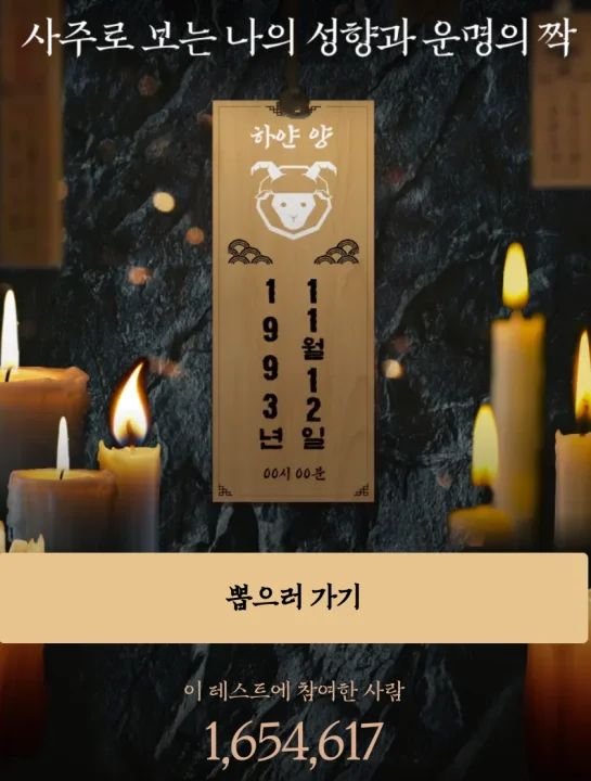 나의 운명패 알아보기