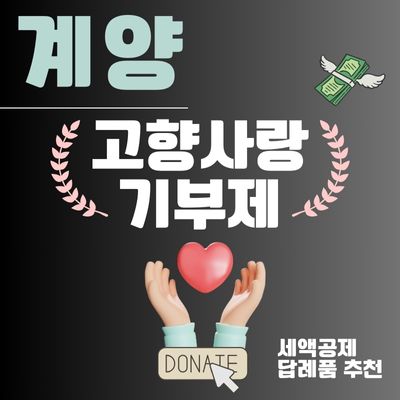 썸네일_계양 고향사랑기부제 신청 총정리 (연말정산 세액공제 10만원, 3만원 답례품)