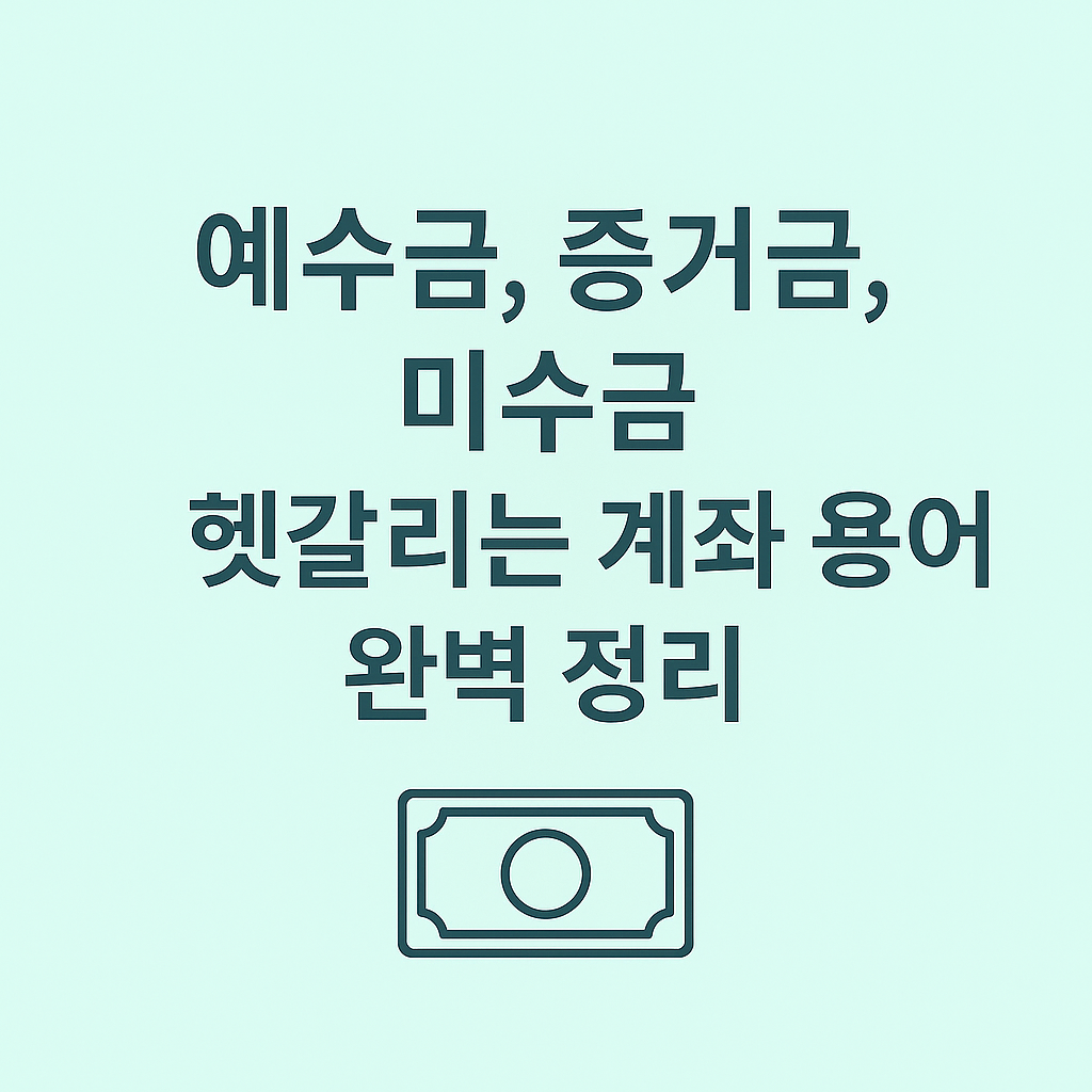 예수금, 증거금, 미수금: 헷갈리는 계좌 용어 완벽 정리