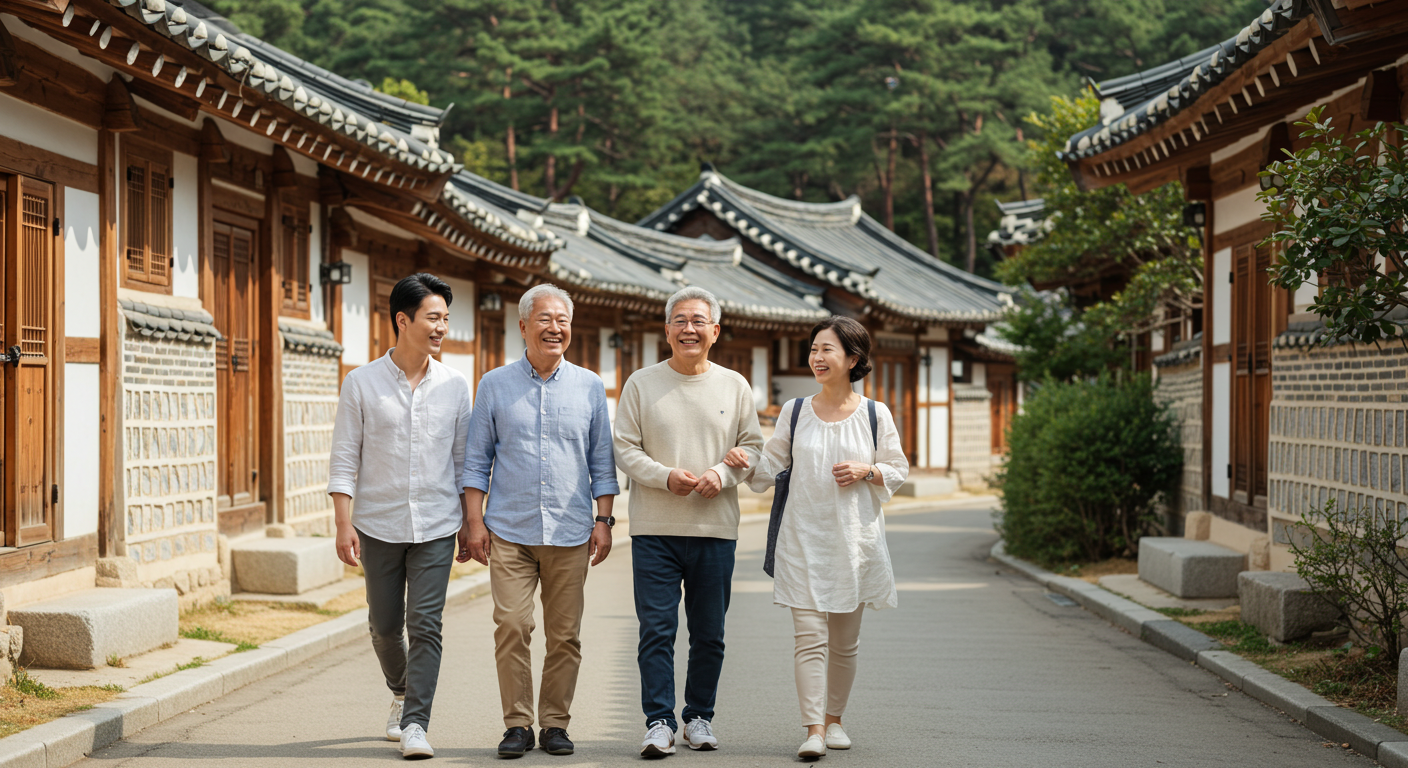 부모님과 함께하는 감동 효도 여행 장면