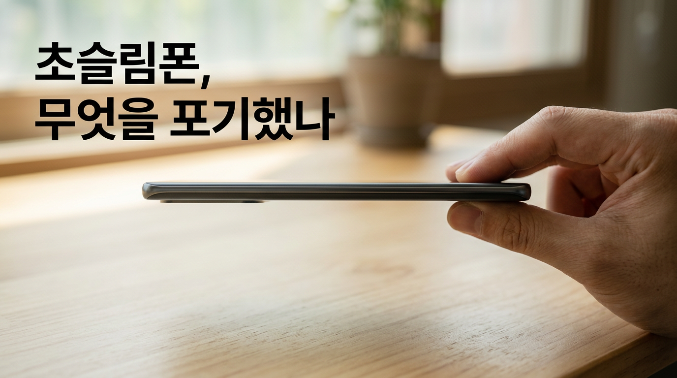 초슬림 스마트폰과 아이폰 에어를 보여주는 사진