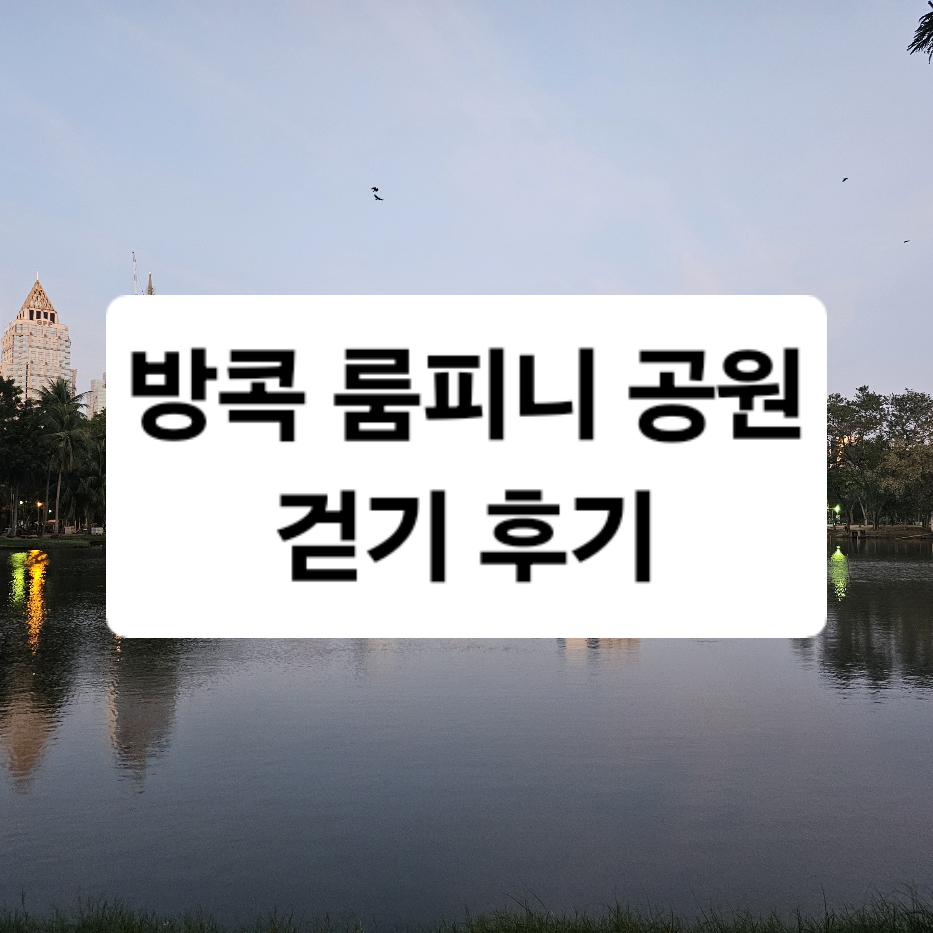 방콕 여행, 룸피니 공원 걷기 체험 후기